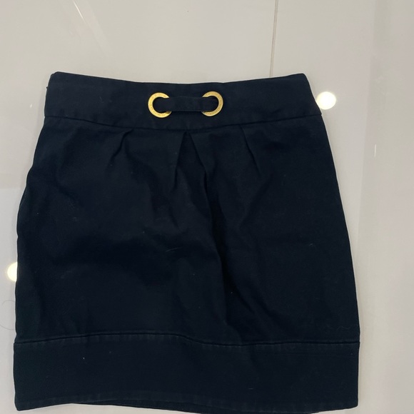 Armani Exchange black mini suit set. Pleated skirt and detail tie back jacket. - Picture 2 of 4